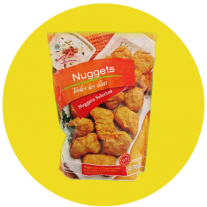 Alimentos y bebidas nuggets congelados